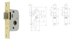 Cerradura embutir 1510 - 1 - 45 HN